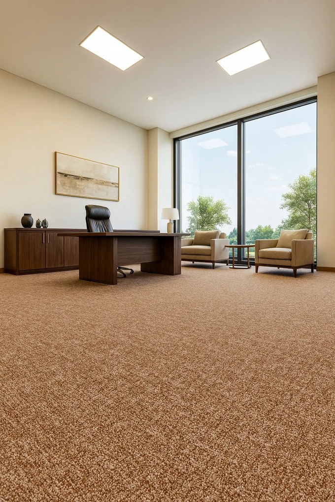 Timzo, Koberec metráž Mammut 8014 béžový, na mieru, šíře 4m, béžová, ab (mriežka), chodba / predsieň