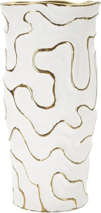 Váza Adore 32 cm zlatá/biela