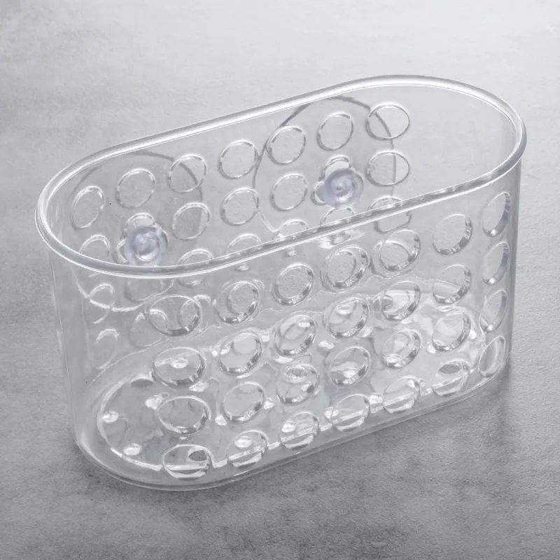 Erga Erga, kúpeľňový kôš na kozmetiku 16x7x8 cm na prísavky, číra, veľkosť M, ERG-YKA-RY.KPN0100
