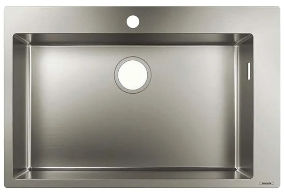 Hansgrohe S71, nerezový drez 660 vstavaný s otvorom na batériu, nerez, HAN-43302800
