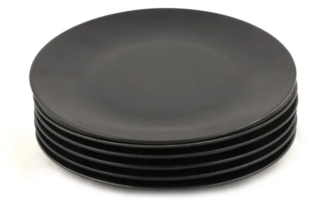 Matne čierne keramické taniere v súprave 6 ks ø 25 cm – Hermia