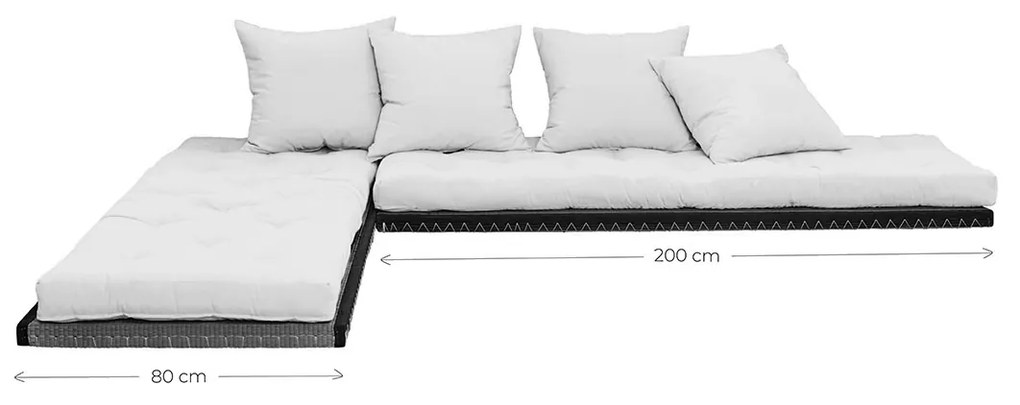 Variabilná pohovka Chico Tatami mat/Mocca 85 × 200 × 80 cm