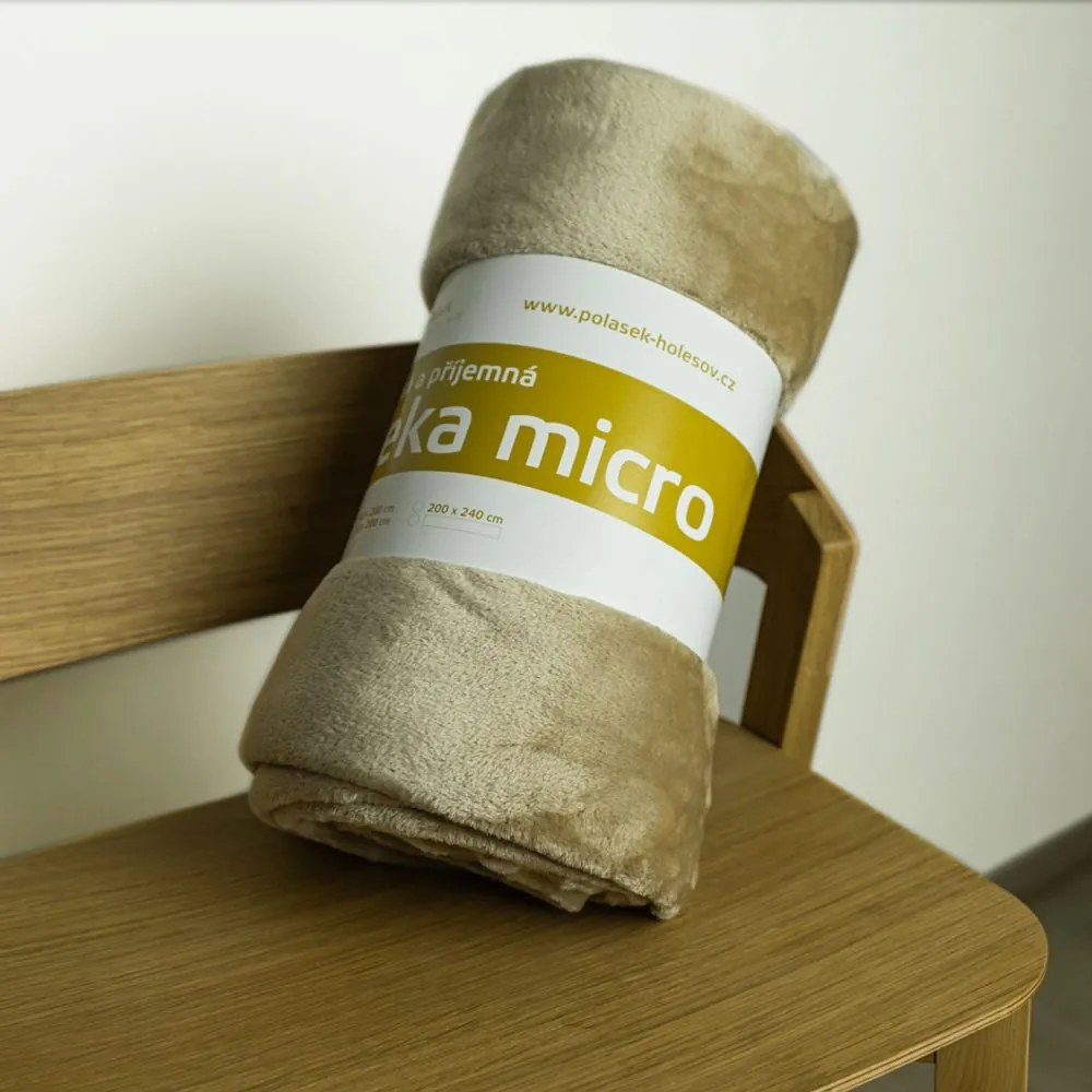 Polášek Deka MIKROFLANEL - Smotanová | 200 x 230 cm
