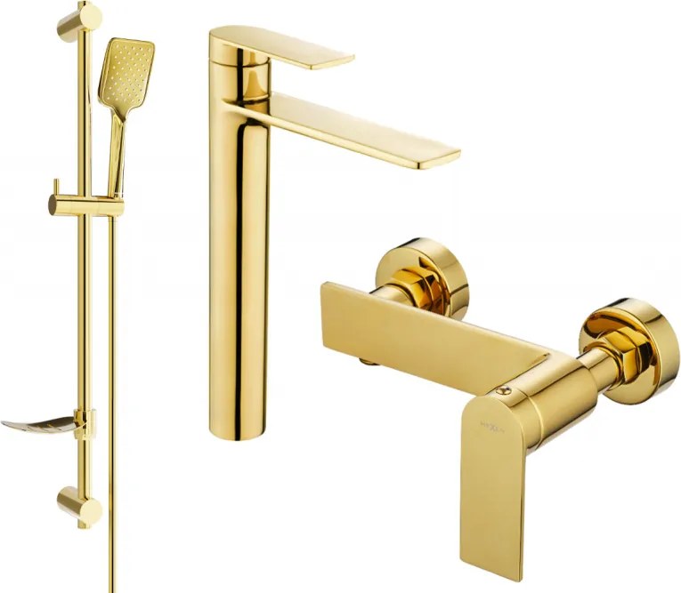 Mexen Zero DF62 sprchový set, zlatý - 71114DF62-50