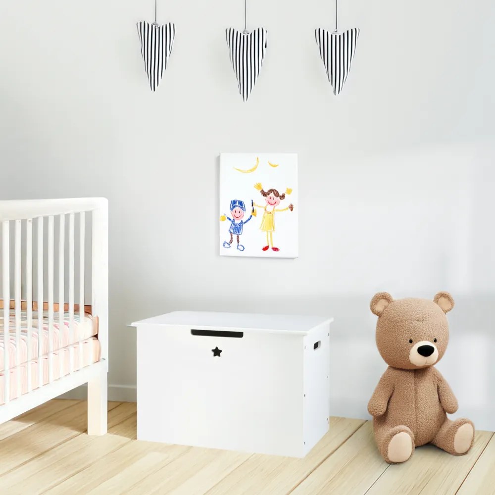 Kondela Úložný box na hračky, biela, BOLIS