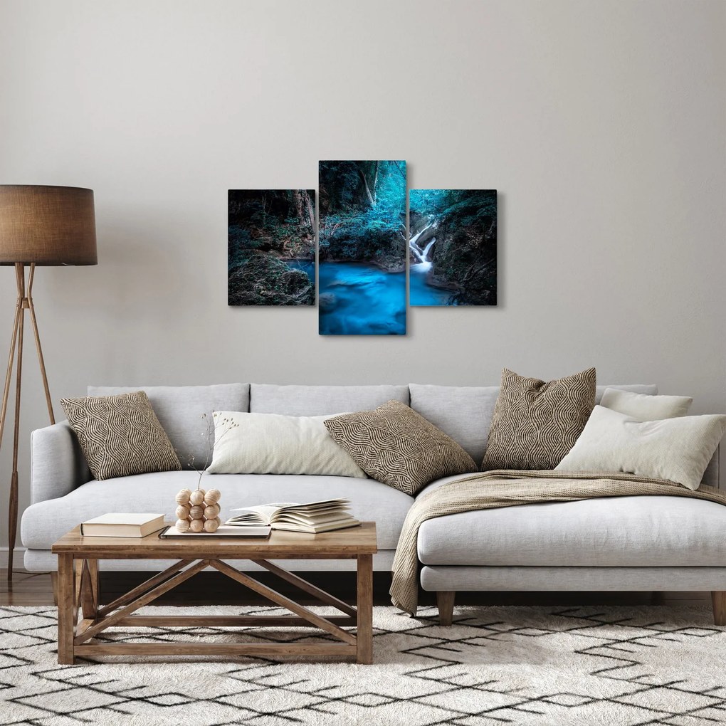 Obraz - Magická noc v tropickom lese (90x60 cm)