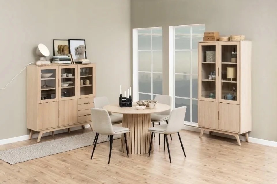 Jídelní židle Becca béžová/černá