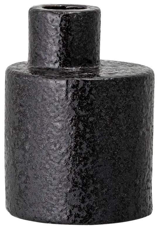 Bloomingville Kameninový svietnik Emin pre sv. 22 mm čierna