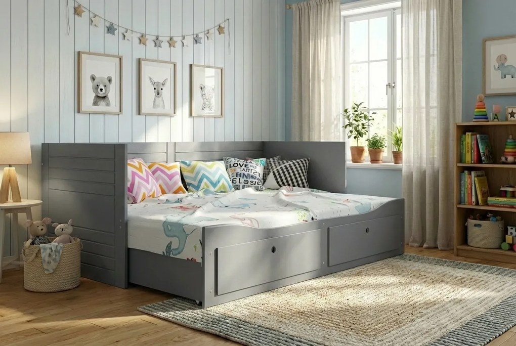 Rozkladacia posteľ HERMES 2 200x80 grafit