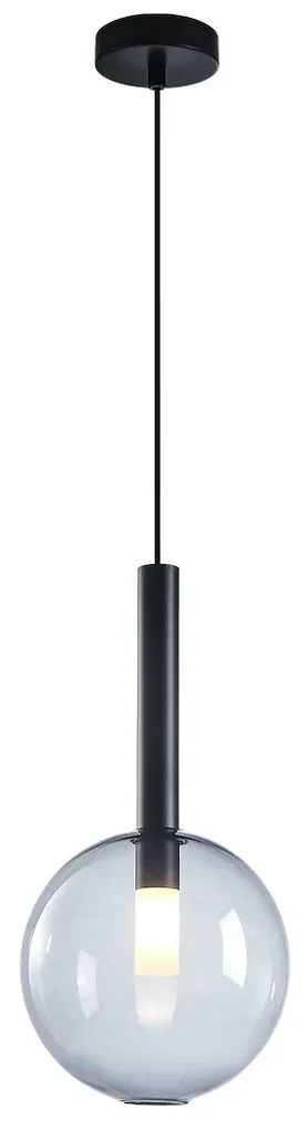 Závesné svietidlo Niko, 1x transparentné sklenené tienidlo, (fi 20cm), b
