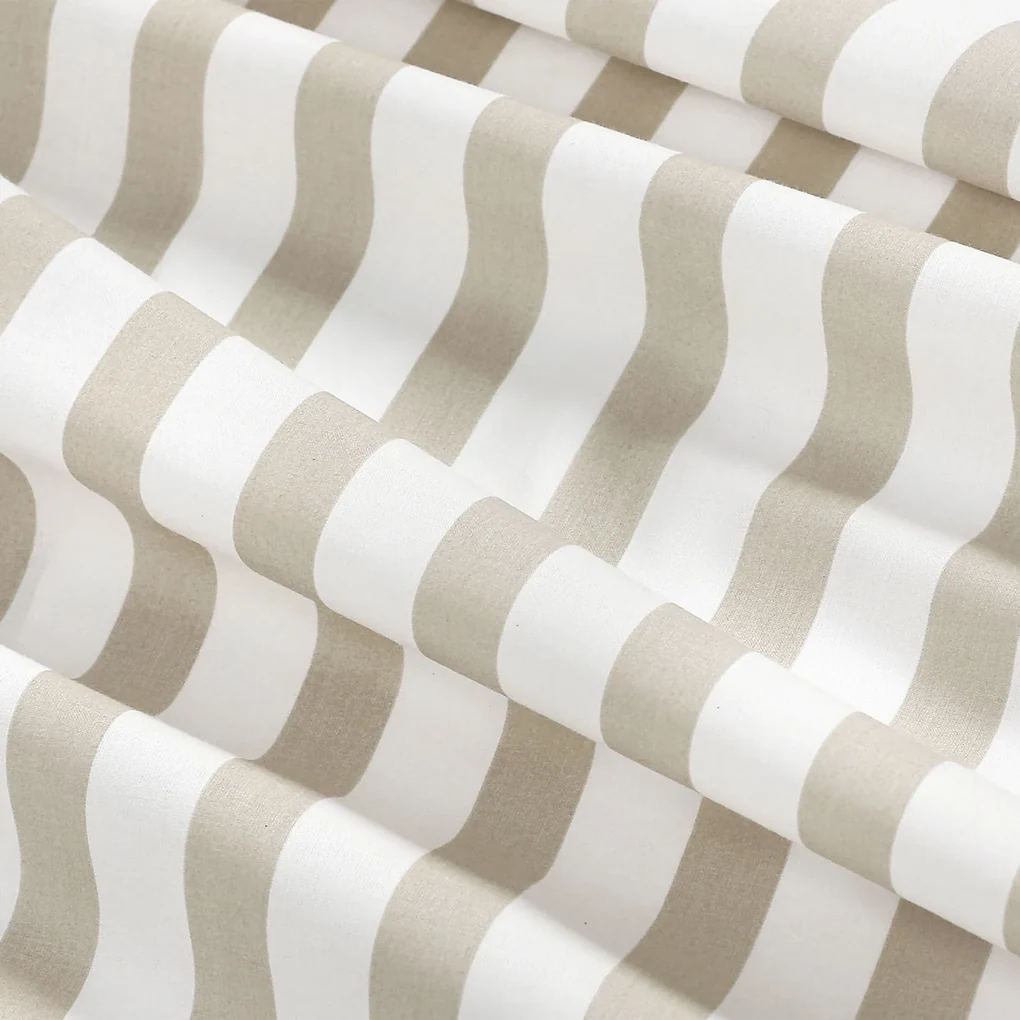 Goldea bavlnená napínacia plachta - latte prúžky 160 x 200 cm