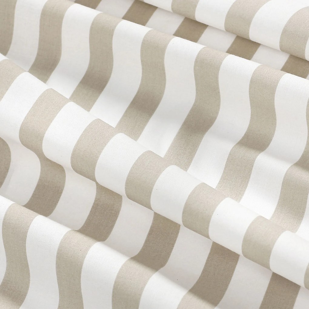 Goldea bavlnená napínacia plachta - latte prúžky 200 x 200 cm