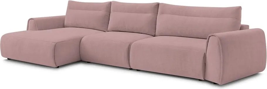 Svetloružová rohová pohovka Aden – Bobochic Paris