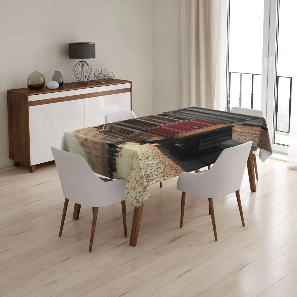 Sablio Obrus Historická červená električka - 130x170 cm