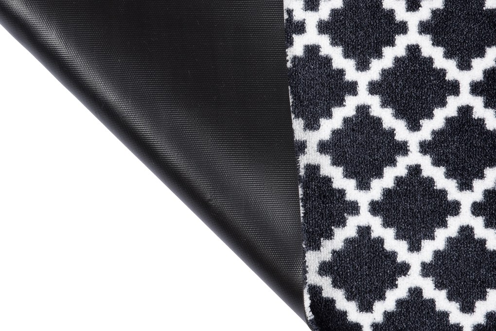 Hanse Home, Protišmykový behúň Home Black White 103156, 50x150, čierna, chodba / predsieň