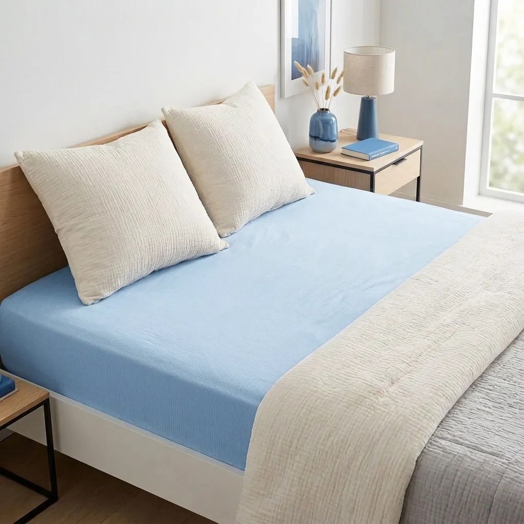 4Home jersey prestieradlo DELUXE modrá, 180 x 200 cm, 180 x 200 cm