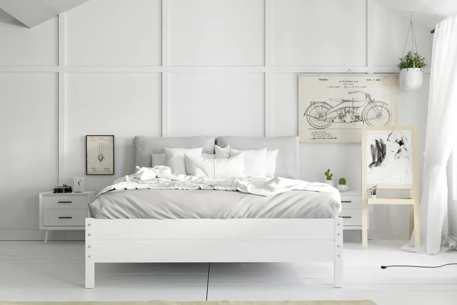 Manželská posteľ CONTINENTAL 160x200 biela