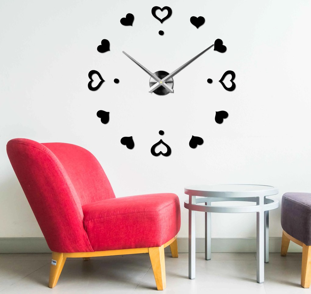 SENTOP | Nástenné hodiny ako obraz moderné hodiny vyrobené z plastu 12S046-S-Wall clock HEU- analógové
