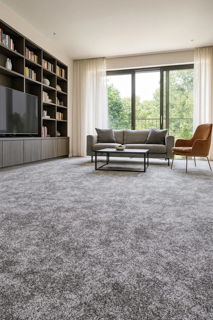 ITC, Koberec metráž Serenade 965, na mieru, šíře 4m,5m, šedá, filc, obývacia izba