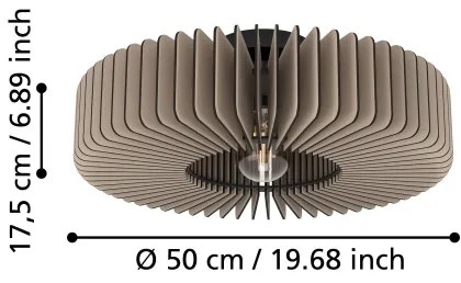 Eglo 900832 - Stropné svietidlo PALOMBAIA 1xE27/40W/230V šedá