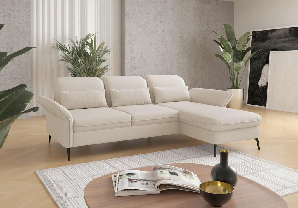 XXXLutz ROHOVÁ SEDAČKA, textil, krémová Sit & More - Sedačky - 000144011865