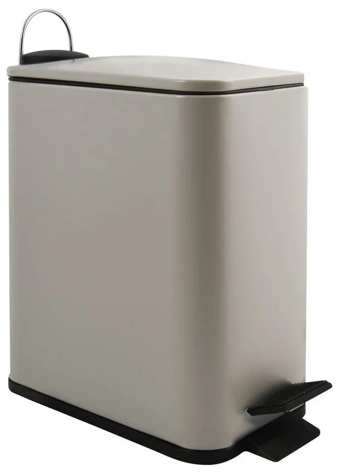 Taupe nášľapný oceľový odpadkový kôš 5 l Erik – Spirella