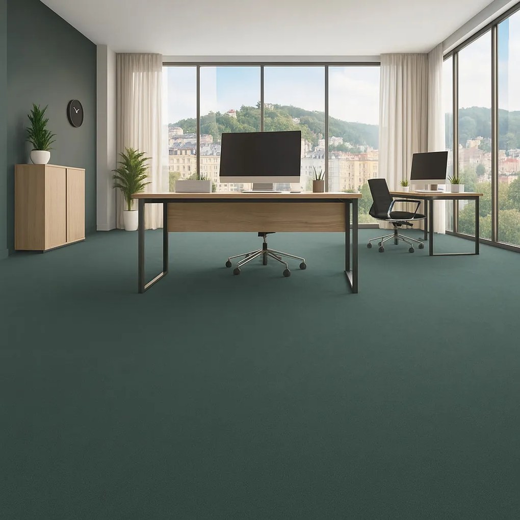 Lentex, PVC podlaha - lino Flexar PUR 603-03 tm. šedá, na mieru, šíře 2m,4m, šedá, bez podkladu, kancelária