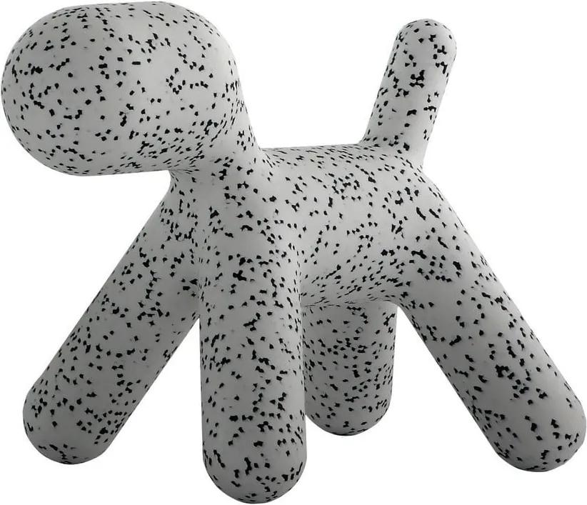 Sivo-čierna detská stolička v tvare psa Magis Puppy, výška 55,5 cm