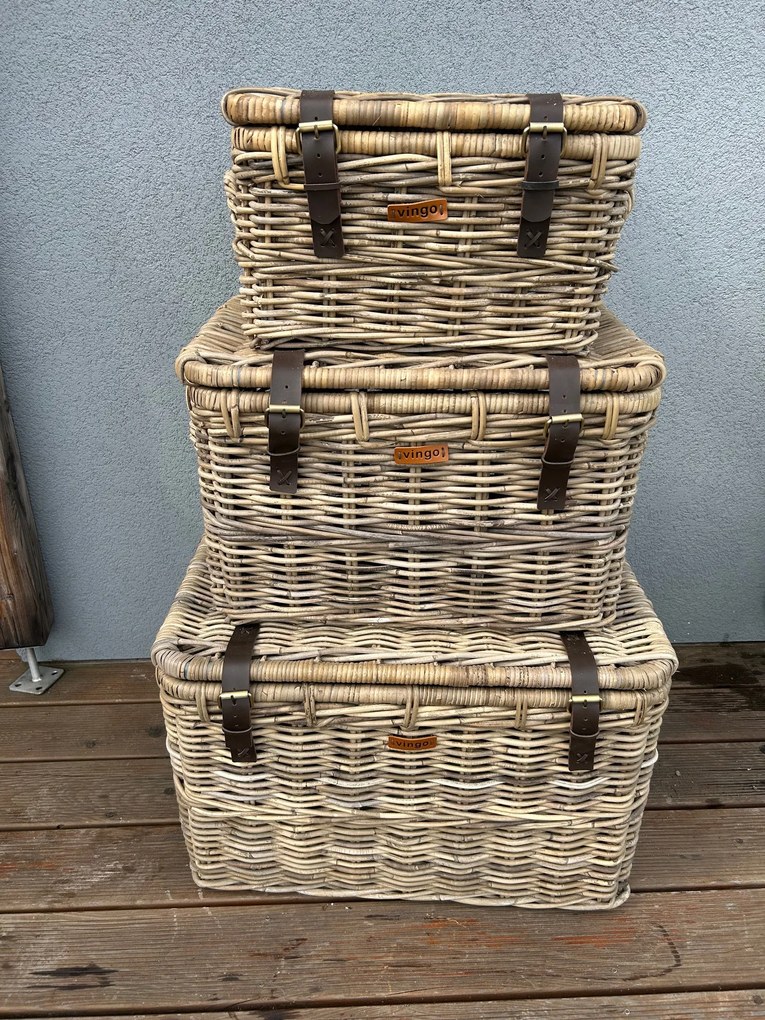 Ratanová truhla Rozmery (cm): 50x35, v. 25