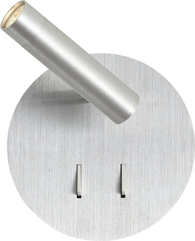 Moderné oceľové nástenné svietidlo vrátane LED s USB-C - Croft