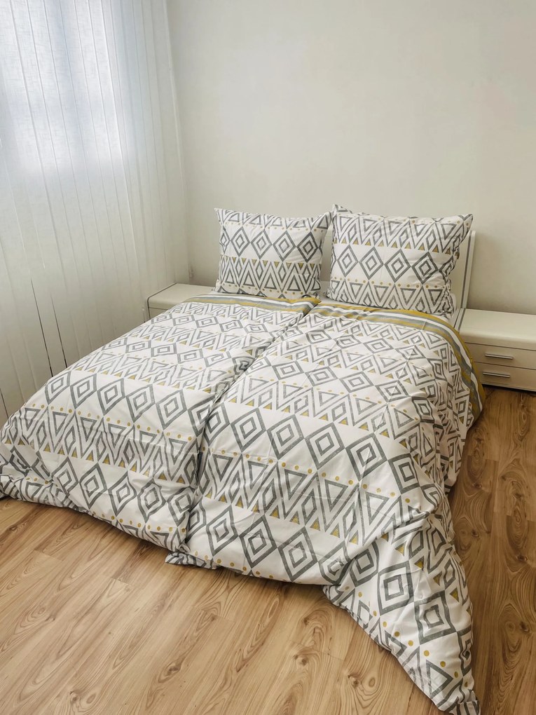 Obliečky bavlnené Omega TiaHome - 1x Vankúš 90x70cm, 1x Paplón 140x200cm
