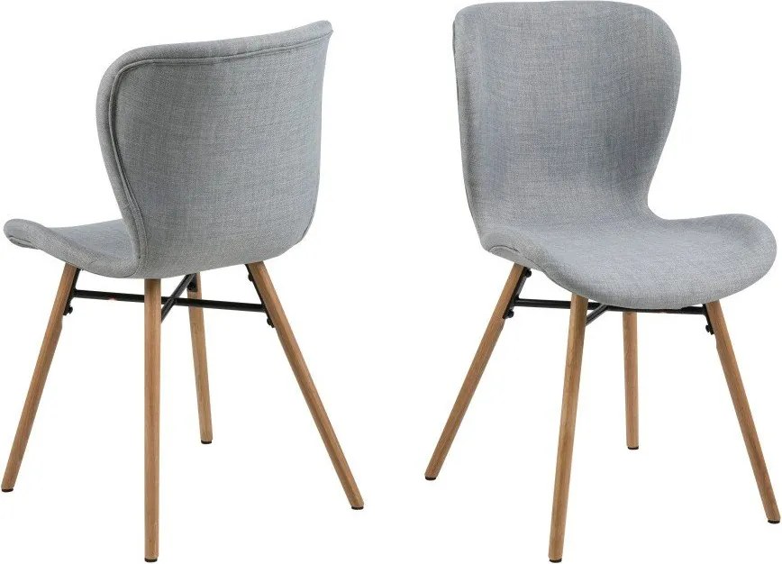 Sada 2 svetlosivých jedálenských stoličiek Actona Batilda