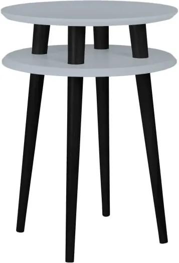 Tmavosivý príručný stolík s čiernymi nohami Ragaba UFO, Ø 45 cm