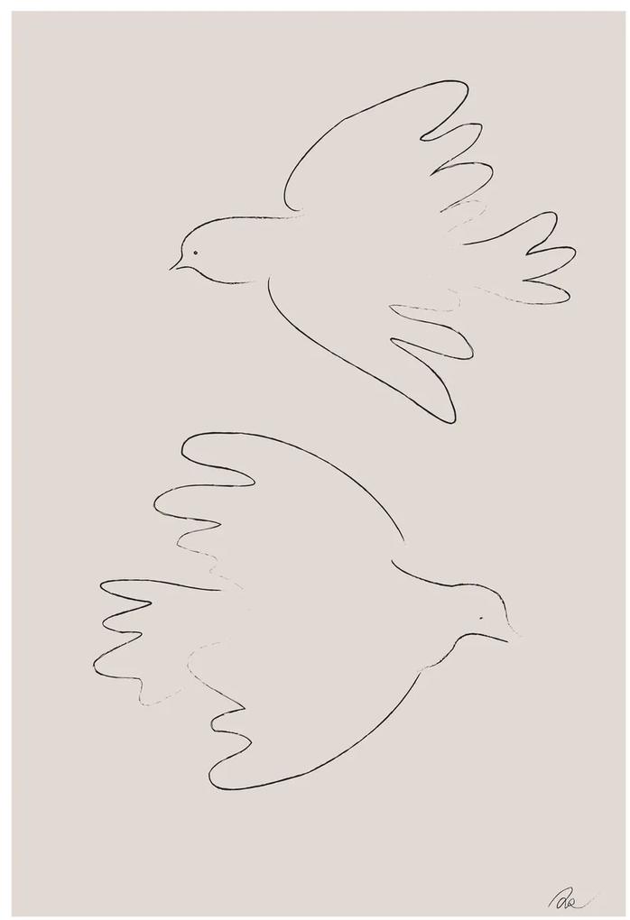 Ilustrácia Two Doves, Studio Collection, (26.7 x 40 cm)