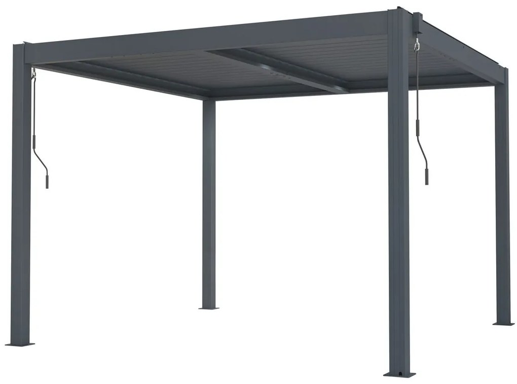 G21 Bioklimatická pergola Austin 3x3 m, antracitová hliníková