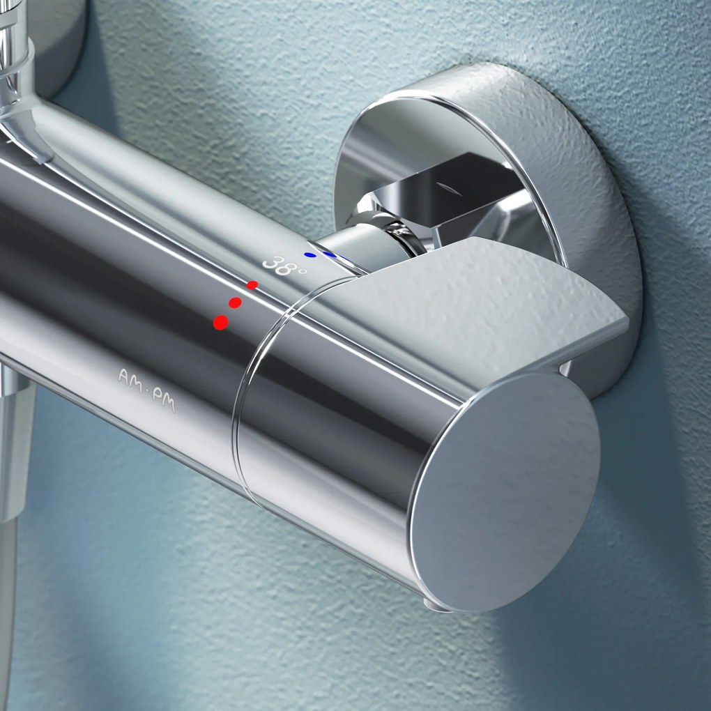 Sprchový systém AM.PM X-Joy F07XA400 s termostatickou sprchovou batériou, chróm