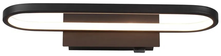 Matne čierne LED nástenné svietidlo (dĺžka 40 cm) Gianni - Trio