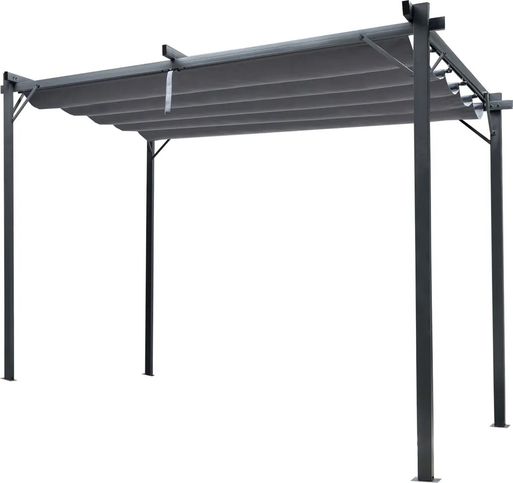 Garden Line SIVÁ ZÁHRADNÁ PERGOLA 3 X 3 M 2,95 x 2,95 x V2,3 m *5682
