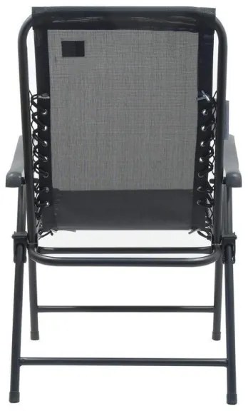 Skladacia záhradná stolička čierna