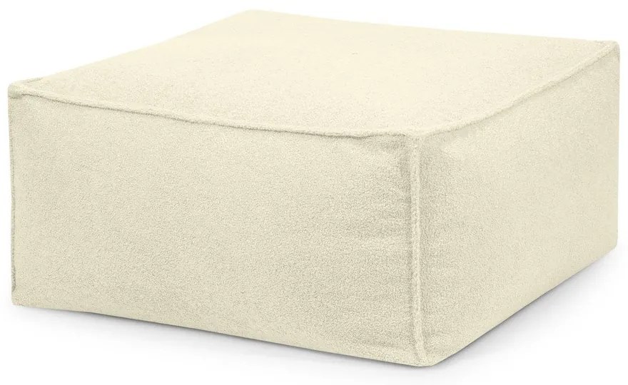 Krémový sedací vak z textílie buklé Mass – SLOWDOWN