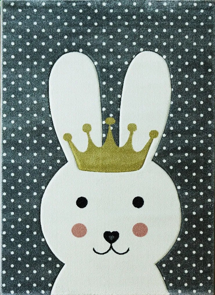 BE Koberec Smart Kids 22414 GREY – sivý obdĺžnikový Rozmer: 120x180 cm