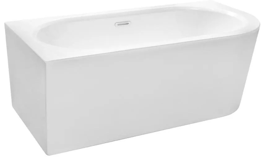 Voľne stojaca vaňa rohová Avita A-Line 150/75 L + sifón klik-klak chróm s prepadom slim