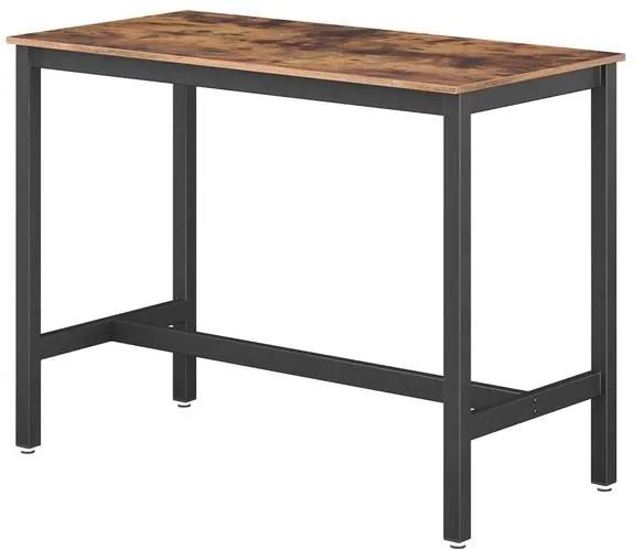 Sconto Barový stôl LEKSA čierna/hnedá