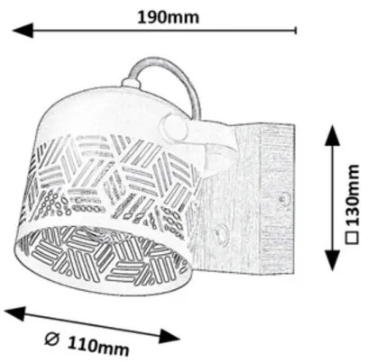 Rabalux 3298 - Nástenné bodové svietidlo ROTEM 1xE14/40W/230V