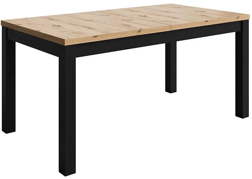 Stôl Agat 160+2x40 artisan/čierna