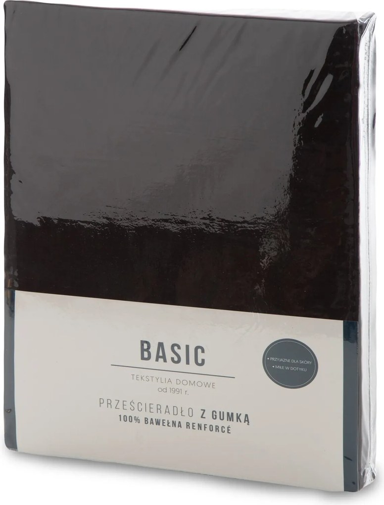 RENFORCÉ PRESTIERADLO BASIC 140X200 CM ČIERNE