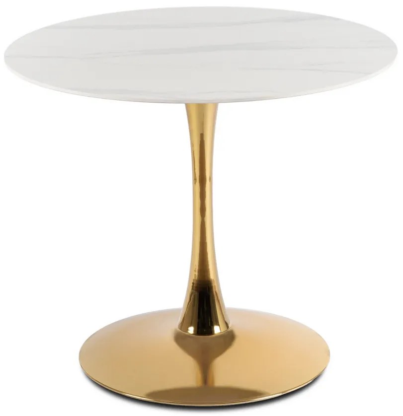 Stôl ALDO 90 cm biely/kašmírový