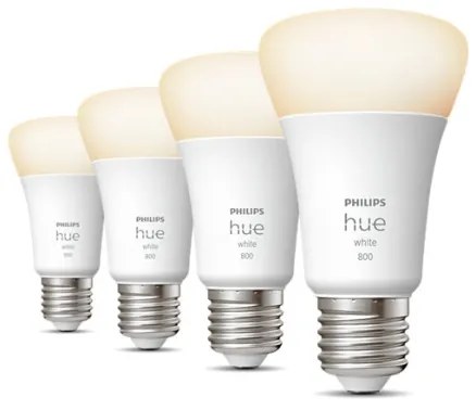 SADA 4x LED Stmievateľná žiarovka Philips Hue WHITE A60 E27/9W/230V 2700K
