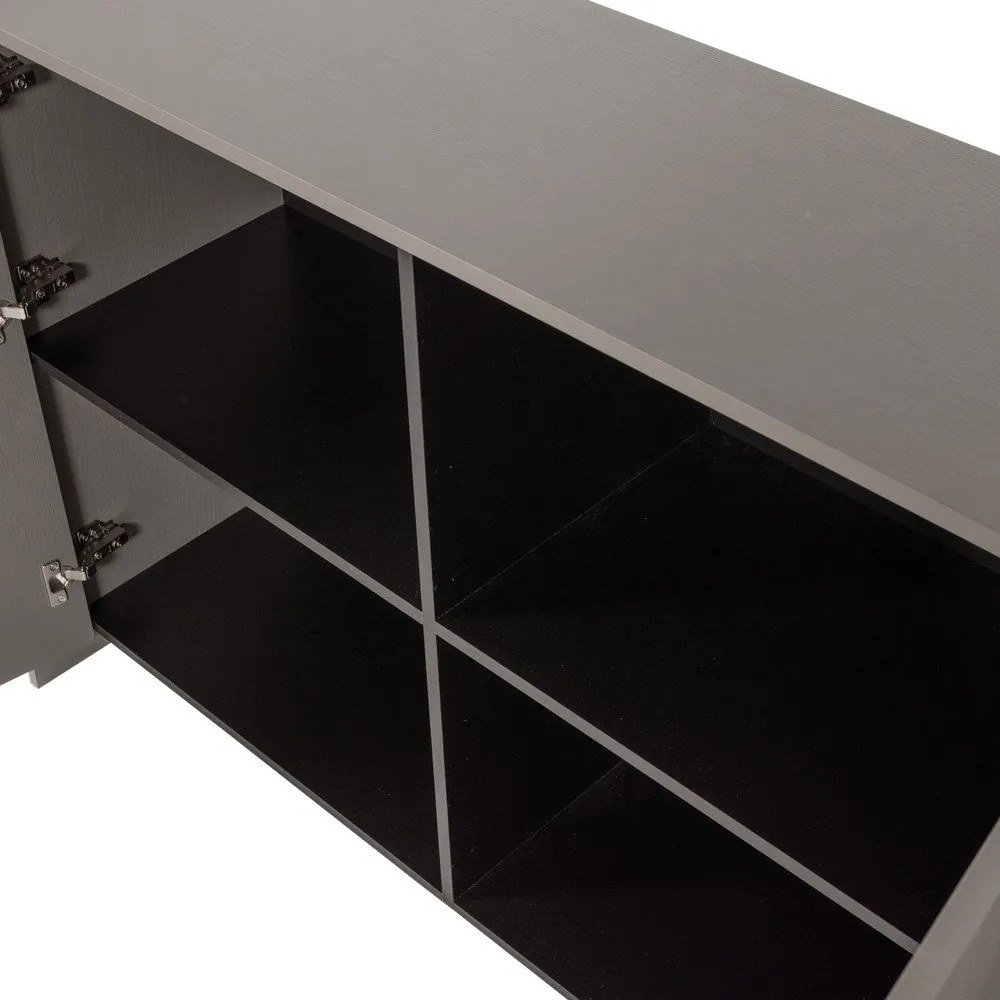 Sivá komoda v dekore jaseňa 200x85x44 cm Brock – WOOOD