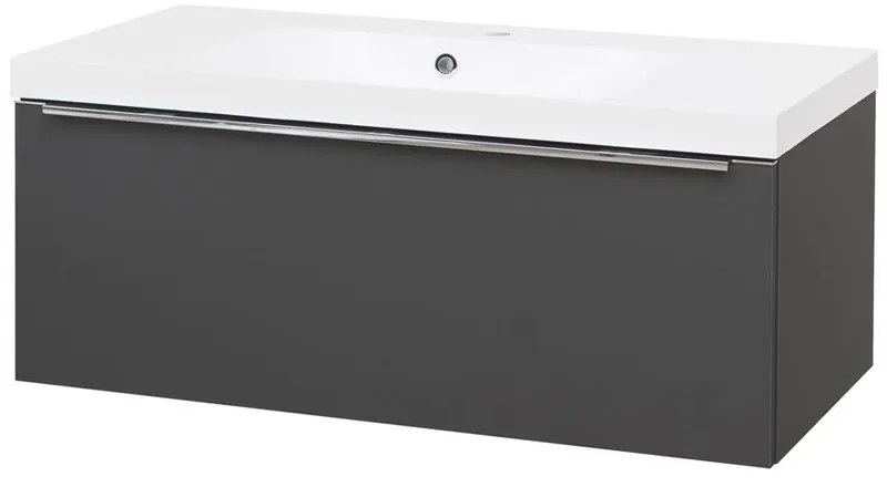 Mereo Mereo, Mailo, kúpeľňová skrinka s umývadlom z liateho mramoru 101 cm, chrómové madlo, MER-CN537M